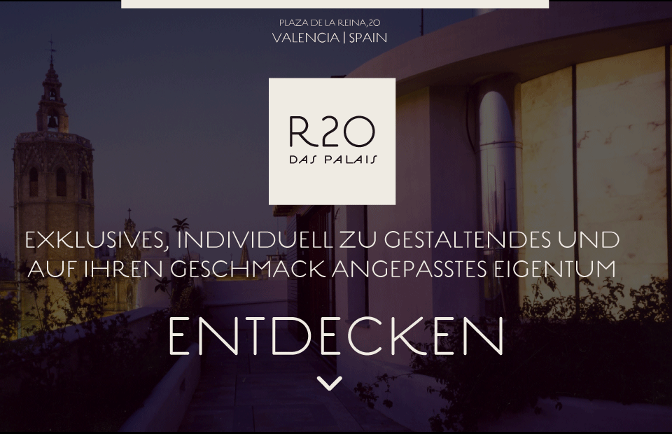 R20. Exklusives, individuell zu gestaltendes und auf Ihren Geschmack angepasstes Eigentum